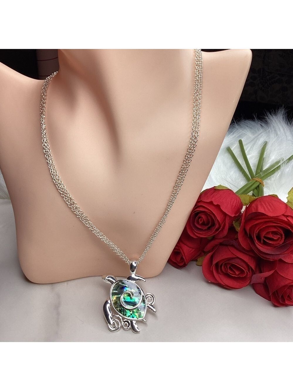 NEW PERIWINKLE BY BARLOW TURTLE SILVER NECKLACE BEACH VACATION NWT